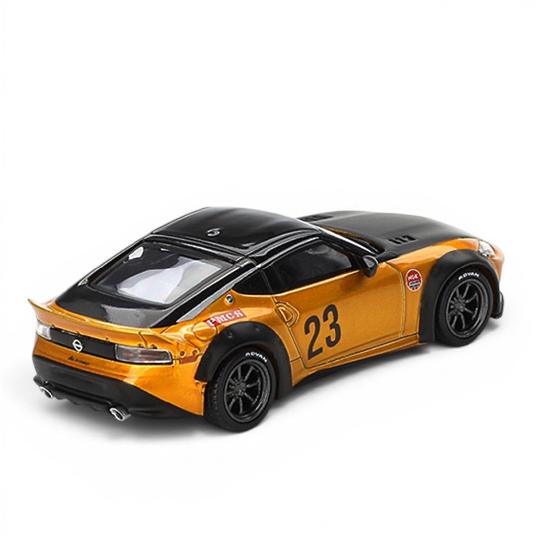 Mini GT 1:64 (Blister Pack) Nissan Fairlady Z LB★Nation Works LB Gold Diecast Model Car – Liberty Walk Edition