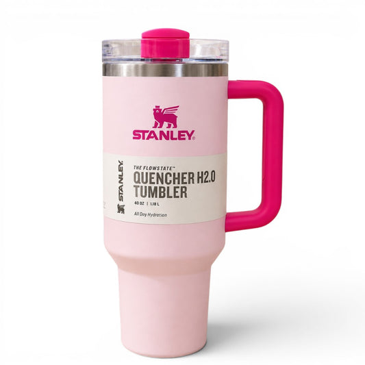 STANLEY Quencher H2.0 FlowState Tumbler 40 oz (1.18L) Cherry Blossom Pink Insulated Stainless Steel Travel Mug