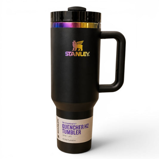 STANLEY Quencher H2 FlowState Tumbler 40 oz (1.18L) Black Iridescent Edition Insulated Stainless Steel Travel Mug