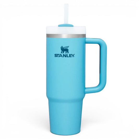 STANLEY Quencher H2.0 FlowState Tumbler 40 oz (1.18L) Sky Blue Insulated Stainless Steel Travel Mug with Handle & Straw