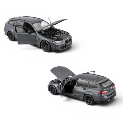 Bburago 1:24 BMW M3 Touring (2023) Die-Cast Model Car – Matte Grey Premium Collectible