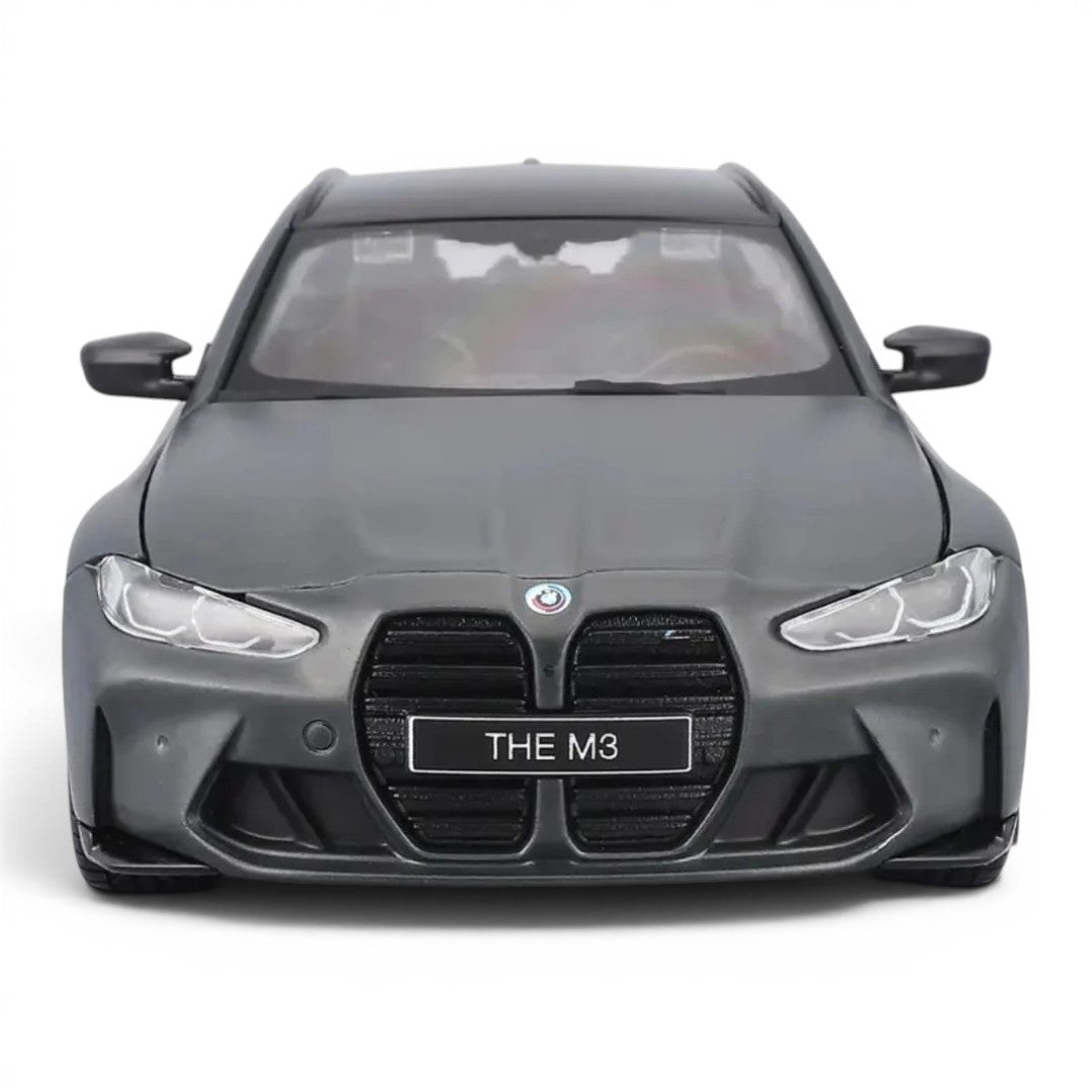 Bburago 1:24 BMW M3 Touring (2023) Die-Cast Model Car – Matte Grey Premium Collectible