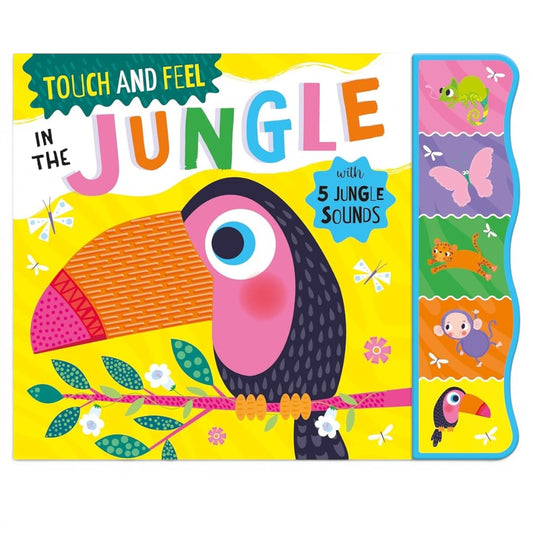 North Parade Touch and Feel in the Jungle Sound Book for Kids | Interactive Sensory Learning Book with 5 Jungle Sounds