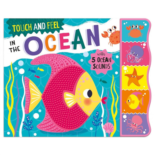 North Parade Touch and Feel in the Ocean Sound Book for Kids | Interactive Sensory Board Book with 5 Ocean Sounds