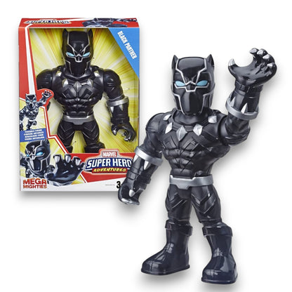 Marvel Mega Mighties Black Panther Collectible 10-Inch Action Figure | Poseable Marvel Super Hero Adventures Toy for Kids Ages 3+