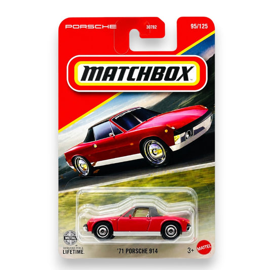 Matchbox 1:64 1971 Porsche 914 (Blister Pack) Die-Cast Model Car | Classic Mid-Engine Sports Car