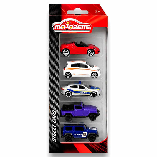 Majorette 1:64 Street Cars Gift Pack 5-Pack Die-Cast Model Vehicles | Assorted Mini Cars Collection in Window Box