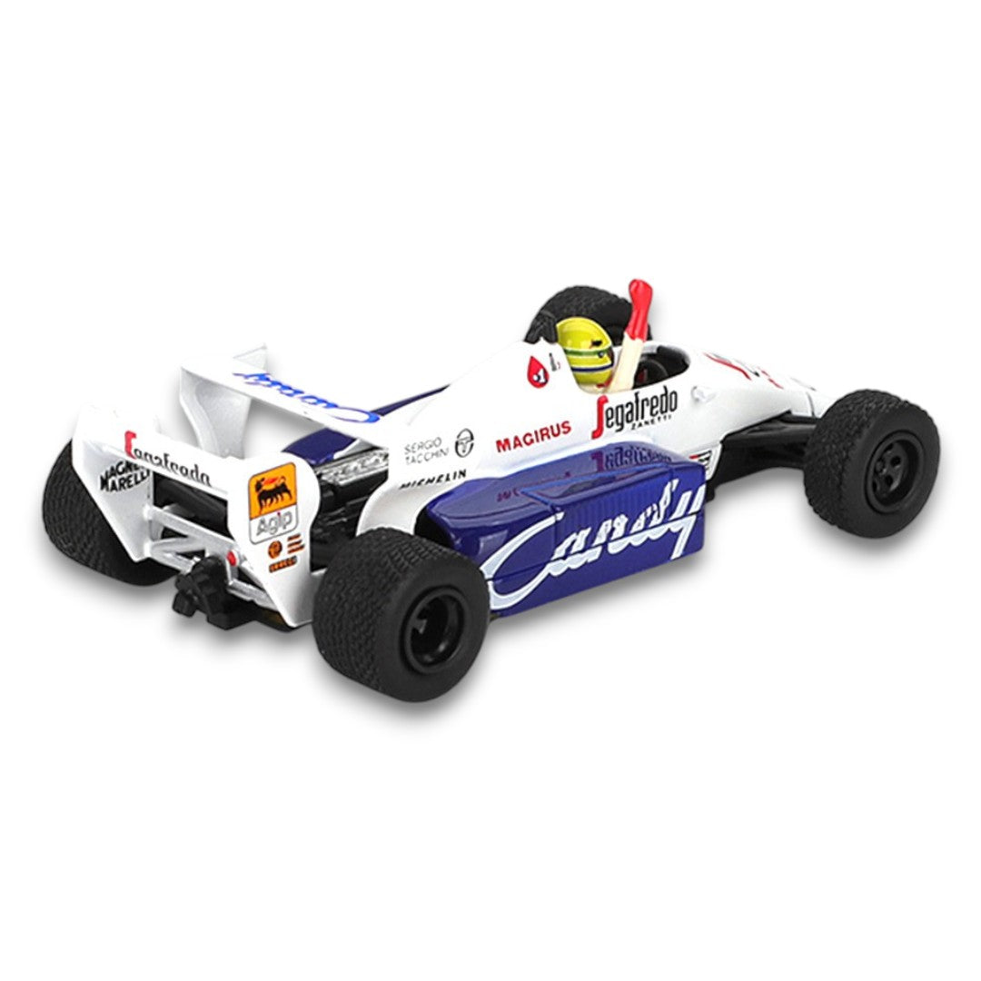 MINI GT 1:64 Toleman TG184 #19 Ayrton Senna 1984 Monaco Grand Prix 2nd Place Die-Cast Formula Racing Car Model