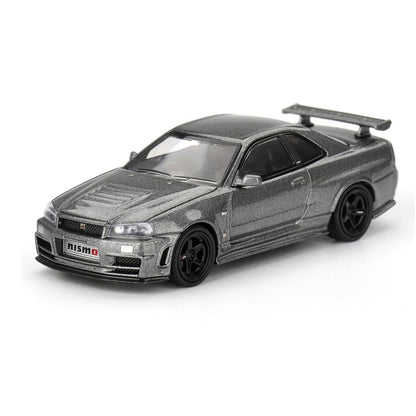 MINI GT 1:64 Nissan Skyline GT-R NISMO BNR34 CRS Version Dark Metal Gray Die-Cast Model Car