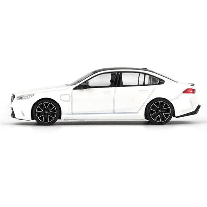 MINI GT 1:64 BMW M5 Alpine White Die-Cast Model Car | Premium Luxury Sports Sedan Collectible