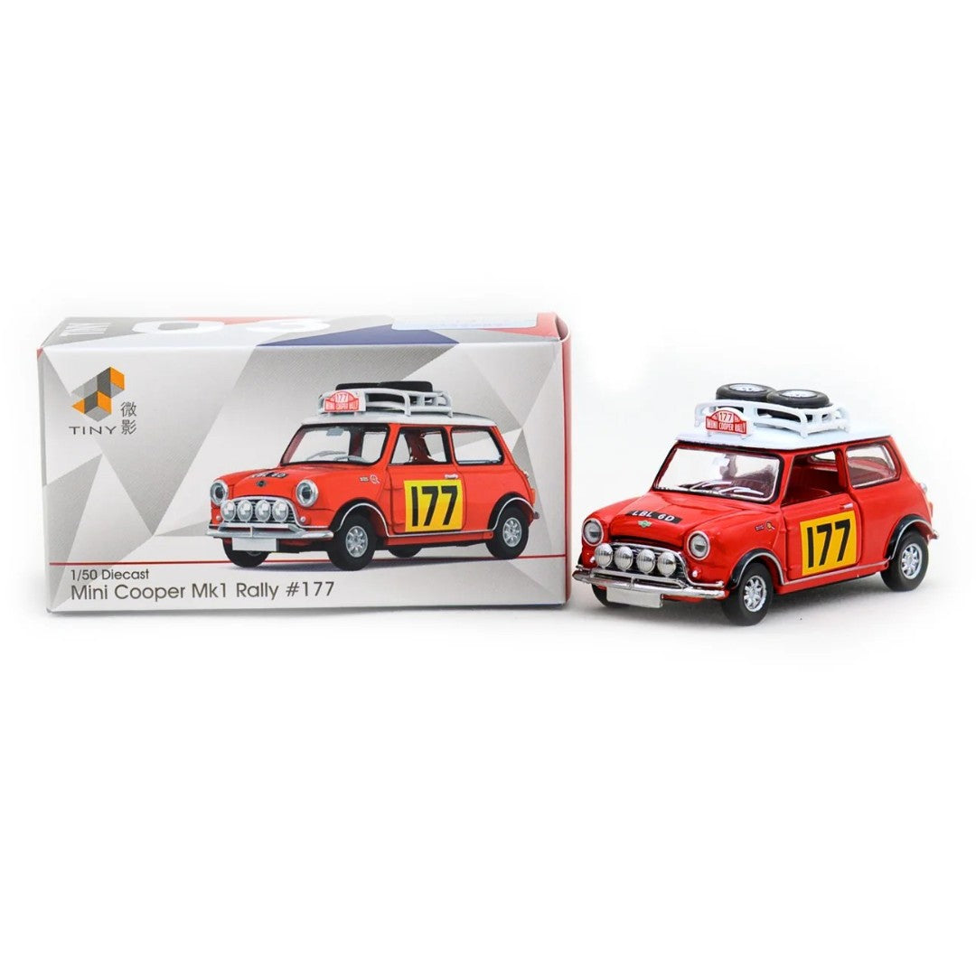 Tiny City Mini Cooper Mk 1 Rally  #1771:50 Scale Die-Cast Model Car | Classic Vintage Mini Collectible