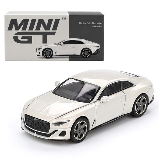 Mini GT 1:64 Bentley Batur Bonneville Pearl White Diecast Model Car