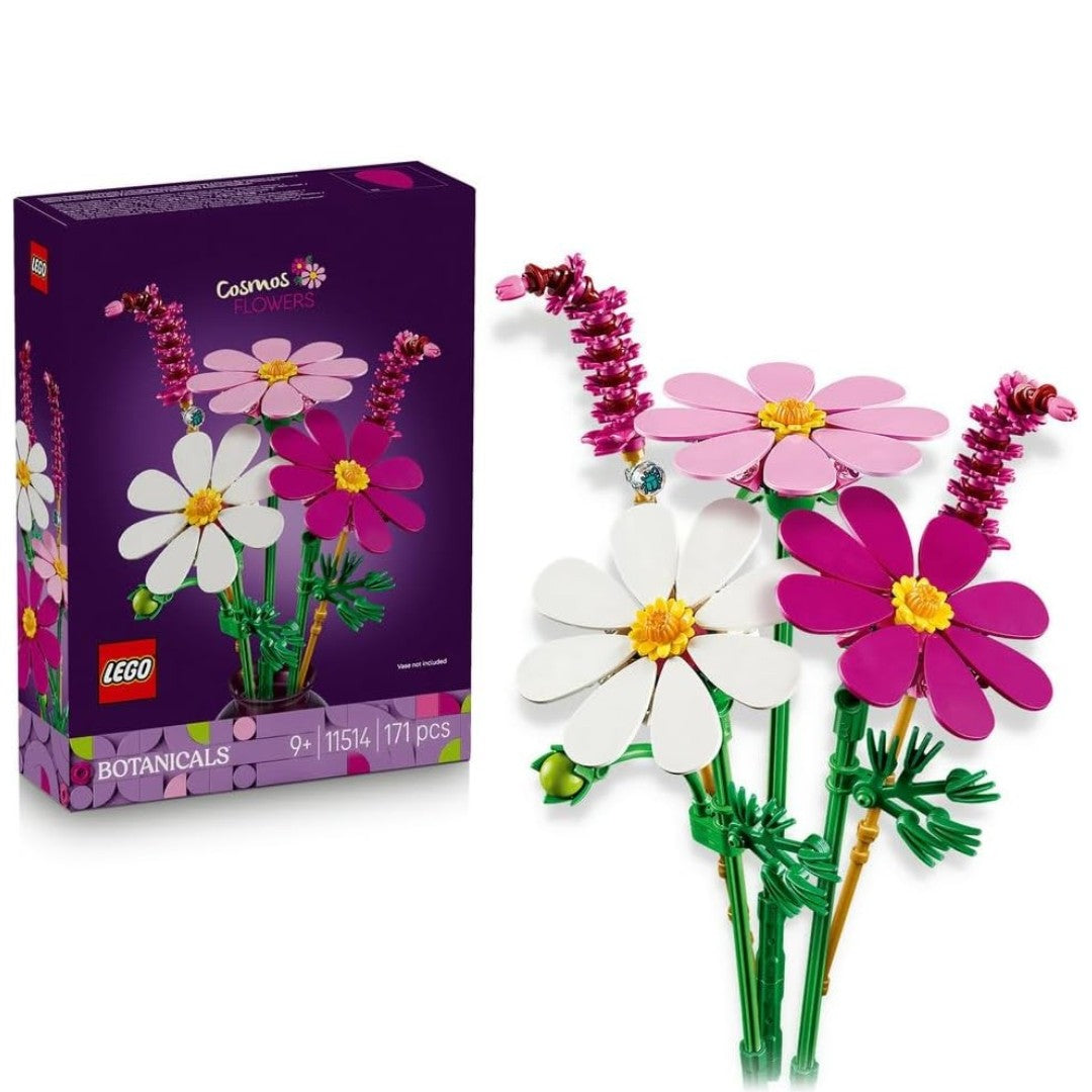 LEGO 11514 Botanicals Cosmos Flowers Building Set | 171 Pieces | Decorative Floral Display for Home & Office
