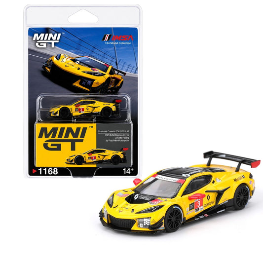 MINI GT 1:64 (Blister Pack) Chevrolet Corvette Z06 GT3.R #3 2025 IMSA Daytona 24 Hrs Diecast Model Car | Pratt Miller Motorsports | #1168