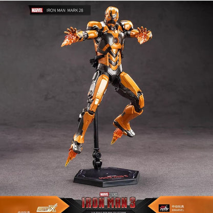 ZD Toys Marvel Studios Iron Man 3 Mark 28 (Jack) | 1:10 Scale 7-Inch Highly Articulated Action Figure