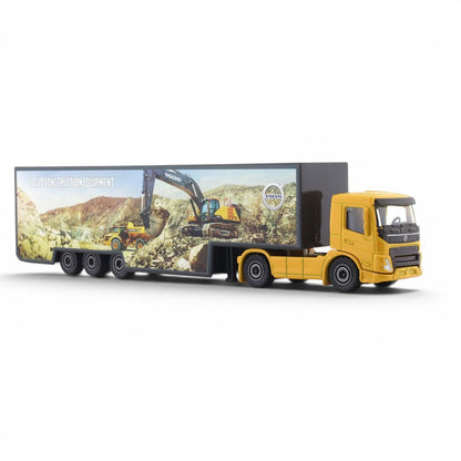 Majorette 1:64 Volvo FMX Show Truck with Volvo Construction Equipment Trailer | Premium Die-Cast Truck | Official Volvo Licensed | Ages 3+
