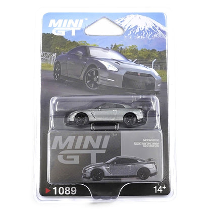 MINI GT 1:64 (Blister Pack) Nissan GT-R NISMO R35 CRS Version Dark Metal Gray #1089 | Official Licensed Diecast Model Car | BGX