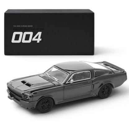 POP RACE 1:64 Shelby Mustang GT500 The Dark Chrome Series 004 Diecast Model Car | Premium Collectible | BGX
