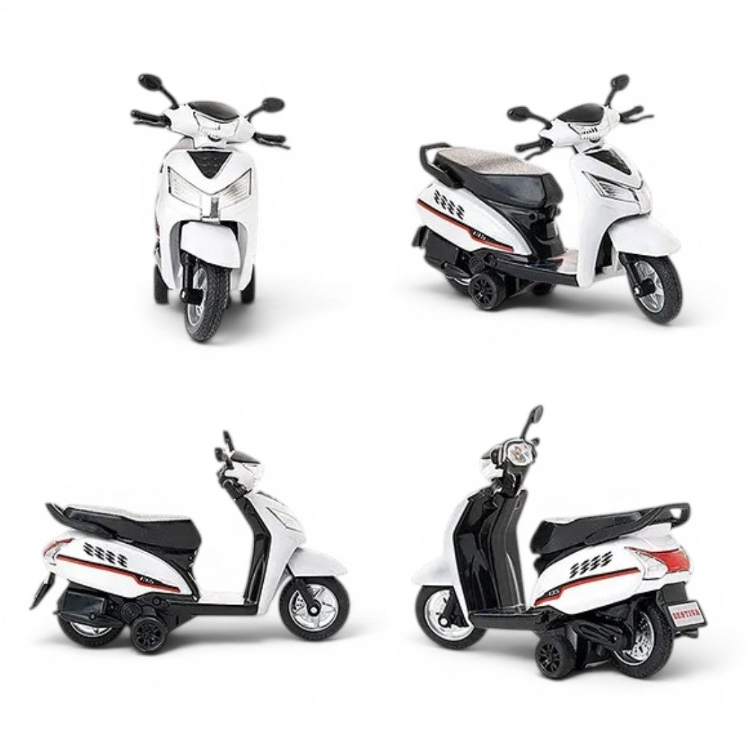 Centy Die-Cast Pull Back Scooter Toy for Kids | Mini Friction Powered Scooter Model | Assorted Colours | 3+ Years | BGX