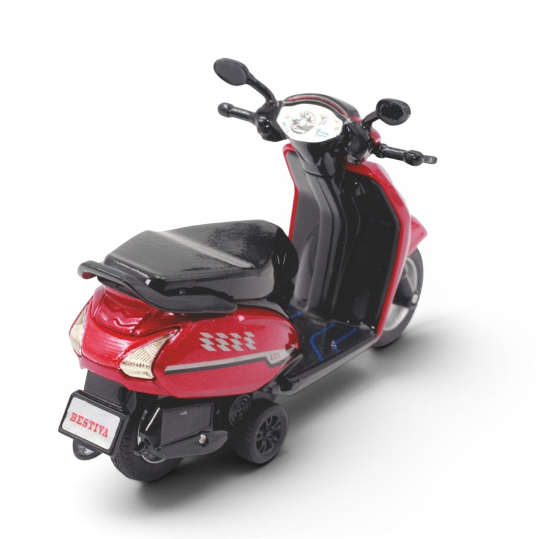 Centy Die-Cast Pull Back Scooter Toy for Kids | Mini Friction Powered Scooter Model | Assorted Colours | 3+ Years | BGX