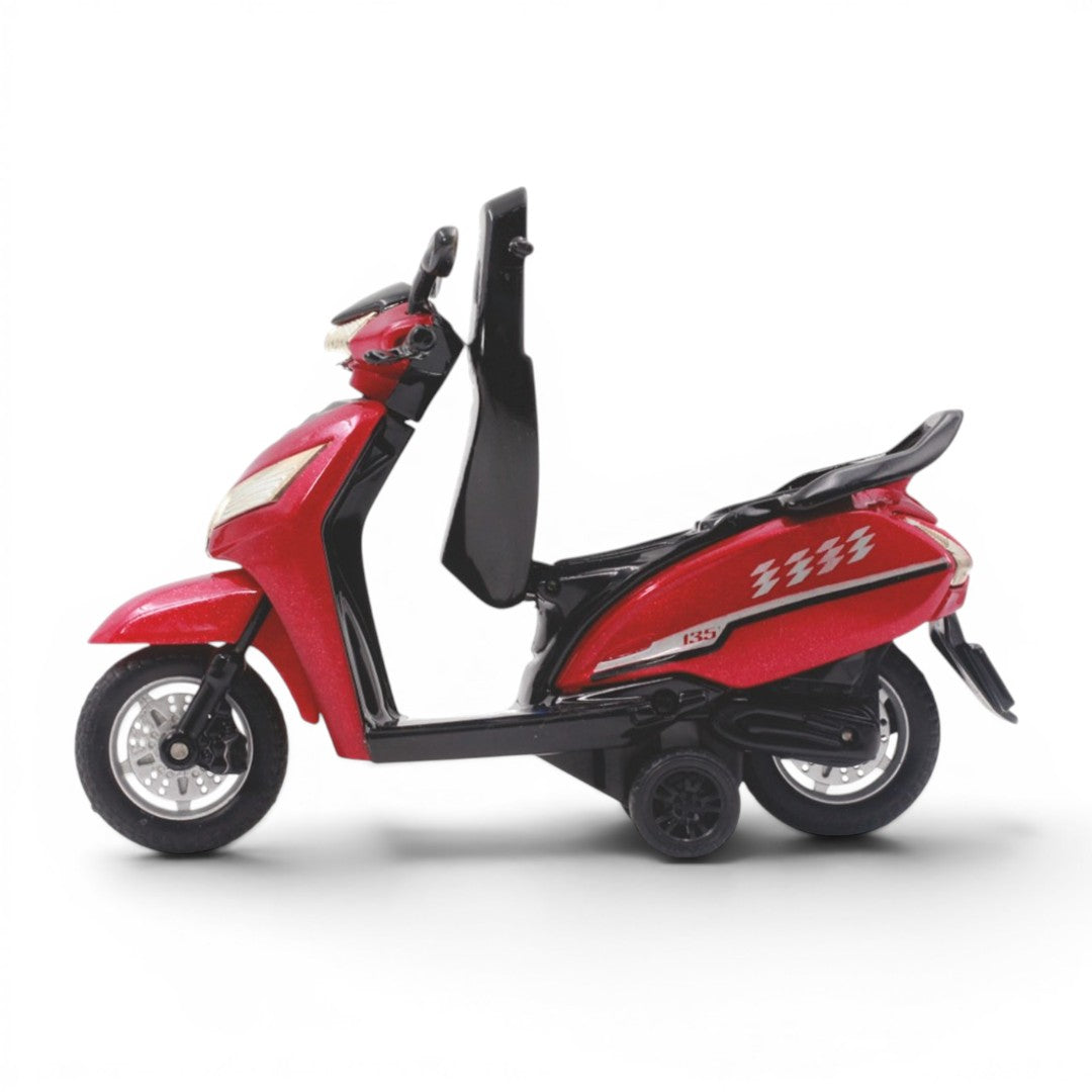 Centy Die-Cast Pull Back Scooter Toy for Kids | Mini Friction Powered Scooter Model | Assorted Colours | 3+ Years | BGX