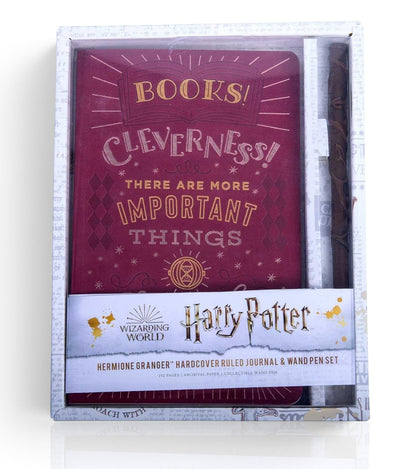Wizarding World Hermione Granger Hardcover Ruled Journal & Collectible Wand Pen Gift Set | Premium Hardcover Notebook with 192 Ruled Pages