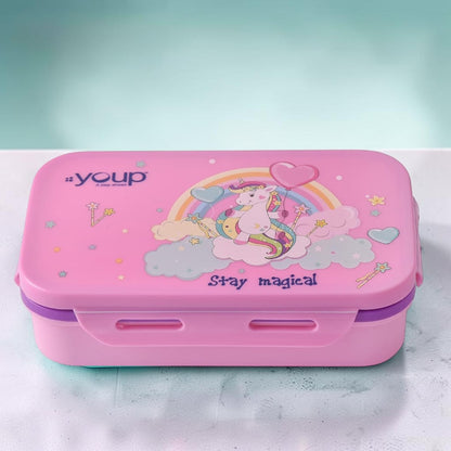 Unicorn Kids Lunch Box 500ml | BPA-Free Leak-Resistant Food Storage Box for School, Picnic & Travel