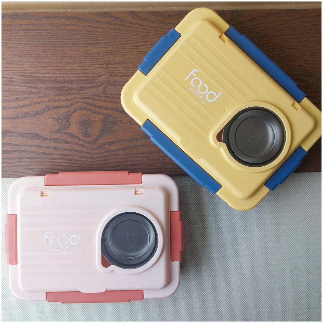 Food Container Lunch Box with Sauce Cup 1100ml + 150ml | BPA-Free Leak-Resistant Meal Prep Box with Steam Vent for Office, School & Travel