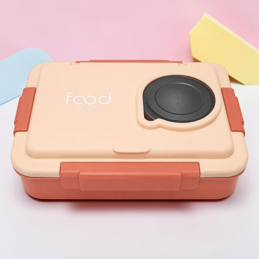 Food Container Lunch Box with Sauce Cup 1100ml + 150ml | BPA-Free Leak-Resistant Meal Prep Box with Steam Vent for Office, School & Travel