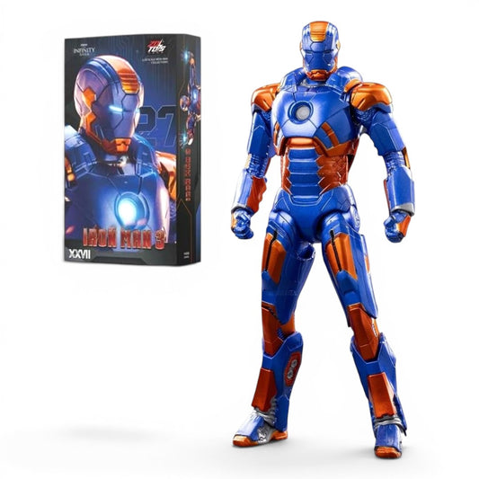 ZD Toys 1:10 Scale Iron Man Mark XXVII (Disco) Action Figure | Marvel Studios Iron Man 3 | 7 Inch Collectible with Premium Articulation