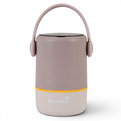 Double Layer Stainless Steel Lunch Pot 580ml with Foldable Spoon | 2 x 290ml Insulated Food Container for School, Office & Travel
