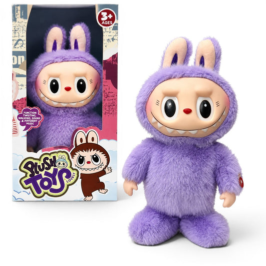 Plush Toys Interactive Walking & Musical Labubu Doll | Soft Plush Labubu Toy with Sound & Twisting Action | Battery Operated Toy for Kids 3+ Years
