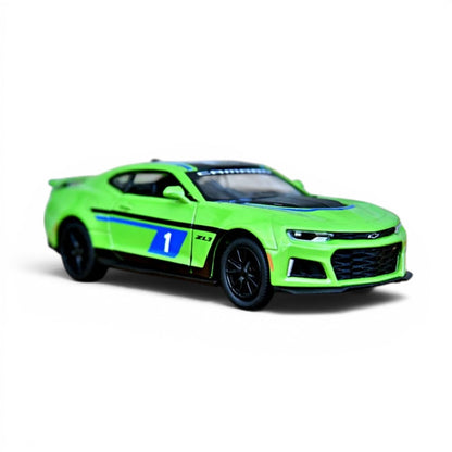 Kinsmart 1:38 Scale Chevrolet Camaro ZL1 Livery Edition Die-Cast Metal Model Car | Pull Back Action | Opening Doors | Collectible Car
