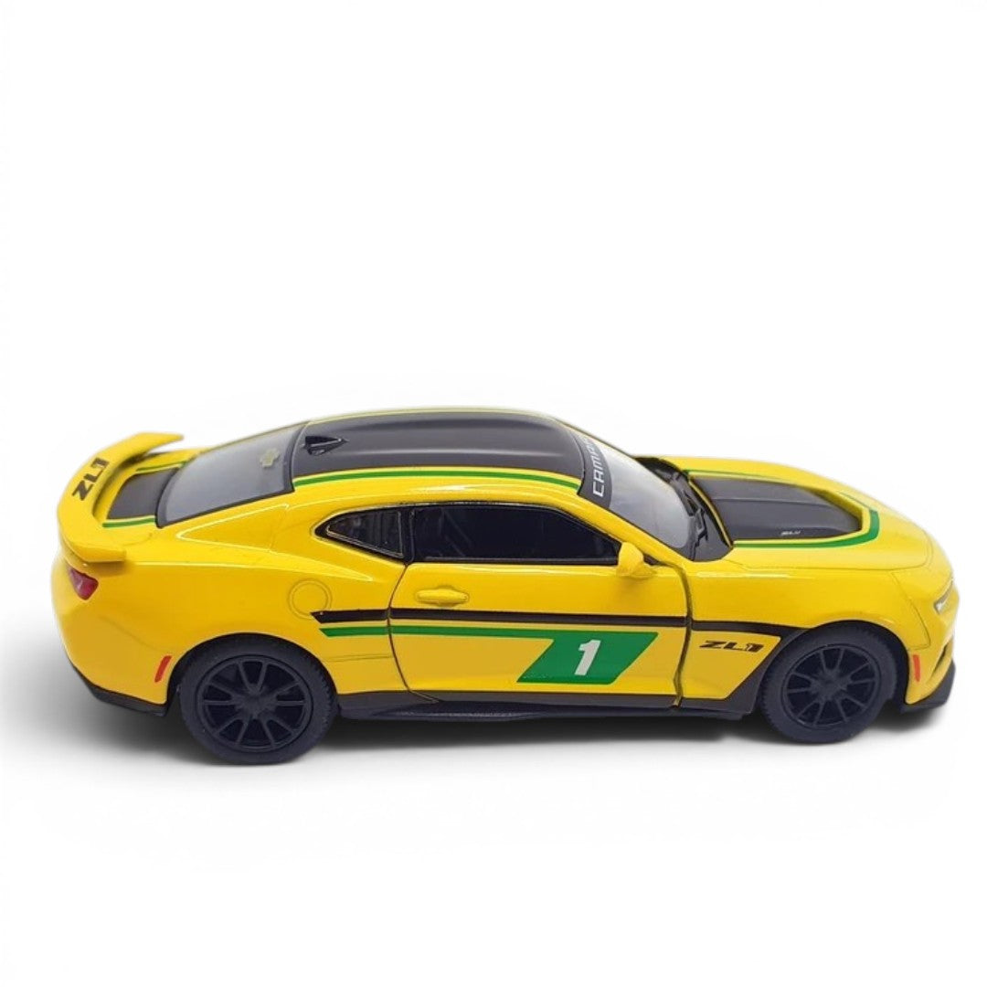 Kinsmart 1:38 Scale Chevrolet Camaro ZL1 Livery Edition Die-Cast Metal Model Car | Pull Back Action | Opening Doors | Collectible Car