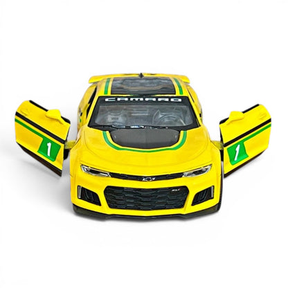 Kinsmart 1:38 Scale Chevrolet Camaro ZL1 Livery Edition Die-Cast Metal Model Car | Pull Back Action | Opening Doors | Collectible Car