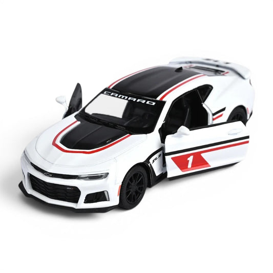 Kinsmart 1:38 Scale Chevrolet Camaro ZL1 Livery Edition Die-Cast Metal Model Car | Pull Back Action | Opening Doors | Collectible Toy Car