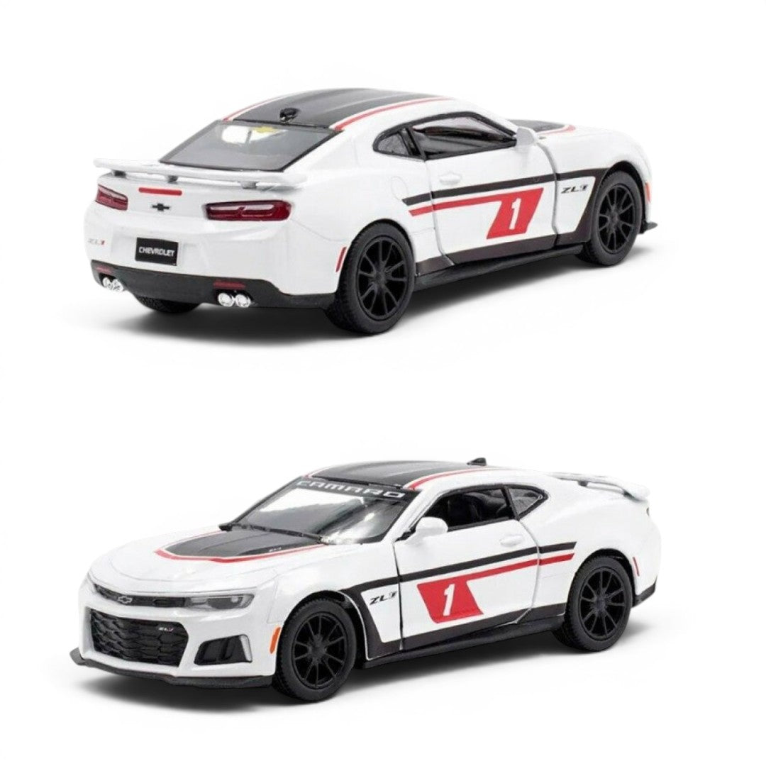Kinsmart 1:38 Scale Chevrolet Camaro ZL1 Livery Edition Die-Cast Metal Model Car | Pull Back Action | Opening Doors | Collectible Toy Car