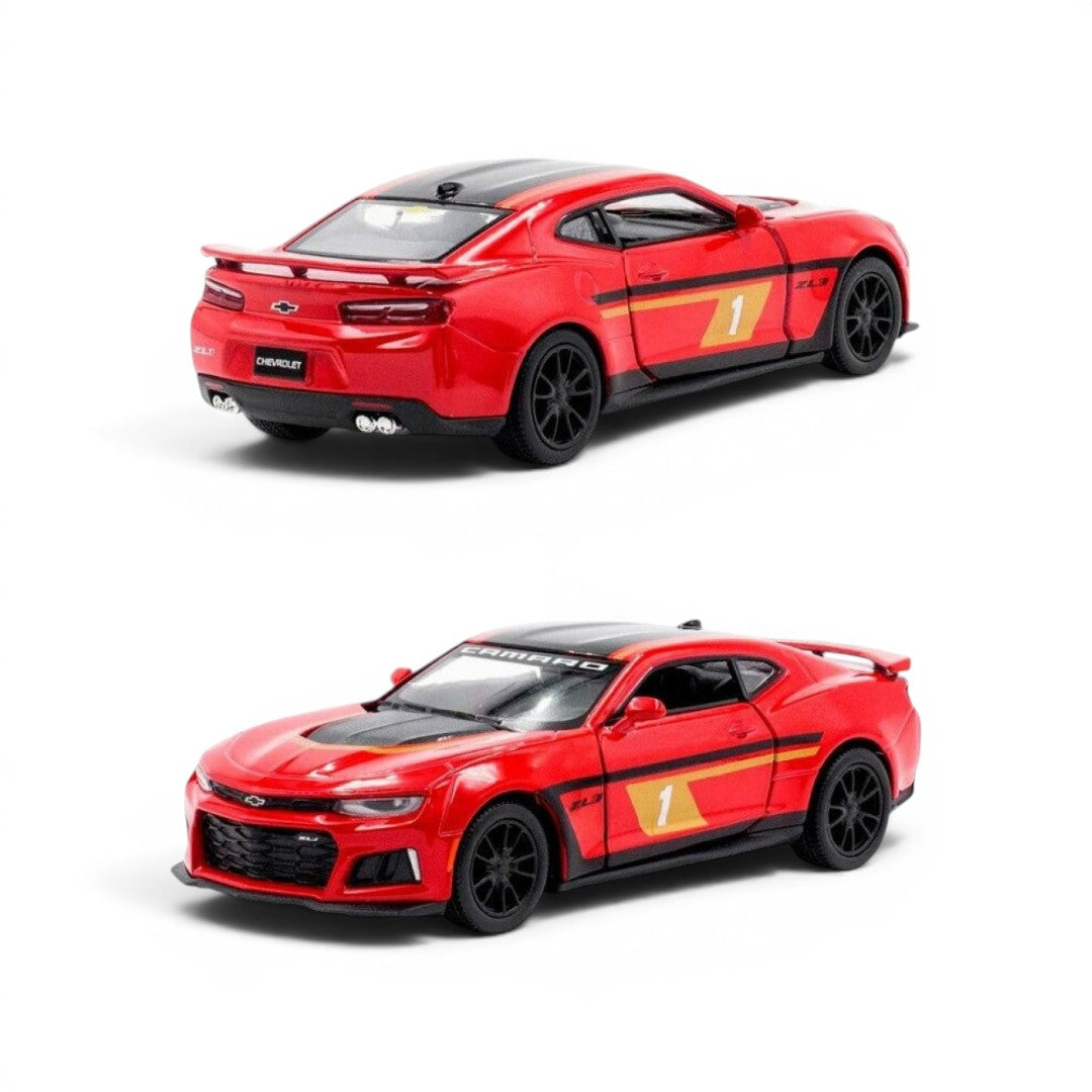 Kinsmart 1:38 Scale Chevrolet Camaro ZL1 Livery Edition Die-Cast Metal Model Car | Pull Back Action | Opening Doors | Collectible Car