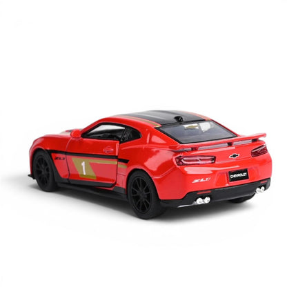 Kinsmart 1:38 Scale Chevrolet Camaro ZL1 Livery Edition Die-Cast Metal Model Car | Pull Back Action | Opening Doors | Collectible Car