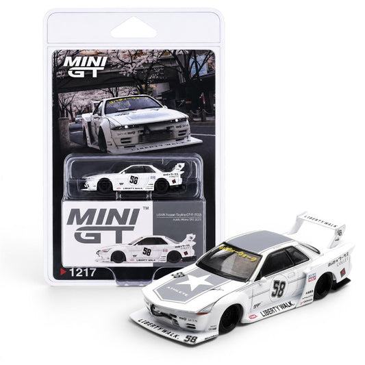 MINI GT 1:64 (Blister Pack) LBWK Nissan Skyline GT-R (R32) Kaido Works TAS 2025 Diecast Model Car | MGT01217 | Collectible Car
