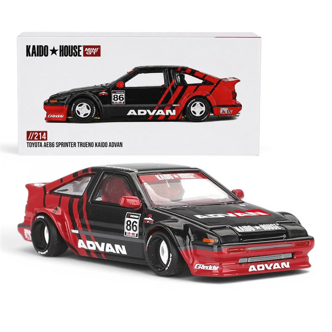 Kaido House x MINI GT 1:64 Toyota AE86 Sprinter Trueno Kaido ADVAN