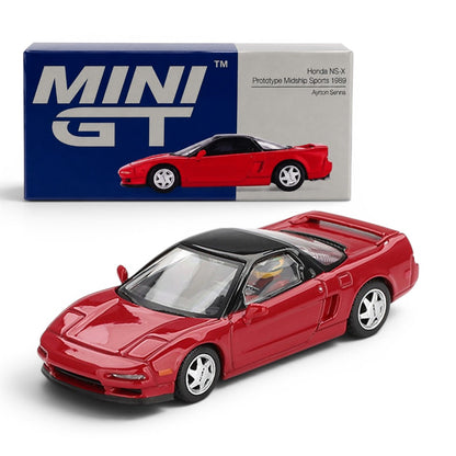 MINI GT 1:64 Honda NS-X Prototype Midship Sports 1989 Ayrton Senna Diecast Model Car | MGT1075 | Collector Box