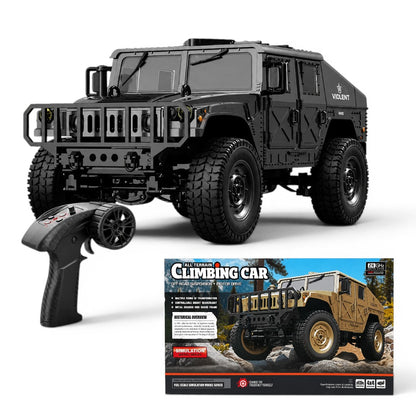 RC 4WD Military Climbing Truck 1:12 Scale | 2.4GHz Remote Control Off-Road Crawler with LED Lights, Independent Suspension & RTR Design