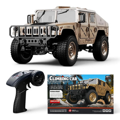 RC 4WD Military Climbing Truck 1:12 Scale | 2.4GHz Remote Control Off-Road Crawler with LED Lights, Independent Suspension & RTR Design