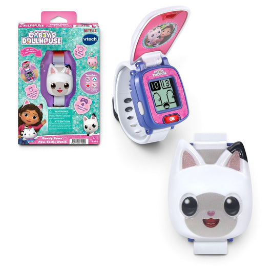 VTech Gabby's Dollhouse Pandy Paws Paw-Tastic Learning Watch | Interactive Kids Digital Watch with Games, Clock & Alarm | Ages 3+