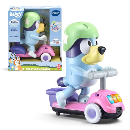 VTech Bluey Scooter Time Bluey Interactive Toy | Motion, Lights, Music & Follow-Me Learning Toy | Ages 3–6 Years