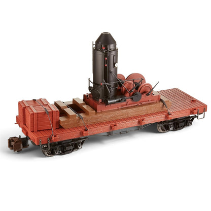 Bachmann Log Skidder with Crate on 20' Log Car | Large G Scale Rolling Stock