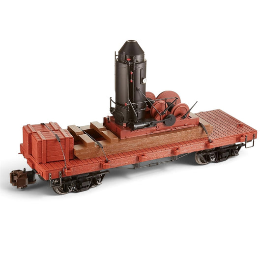 Bachmann Log Skidder with Crate on 20' Log Car | Large G Scale Rolling Stock