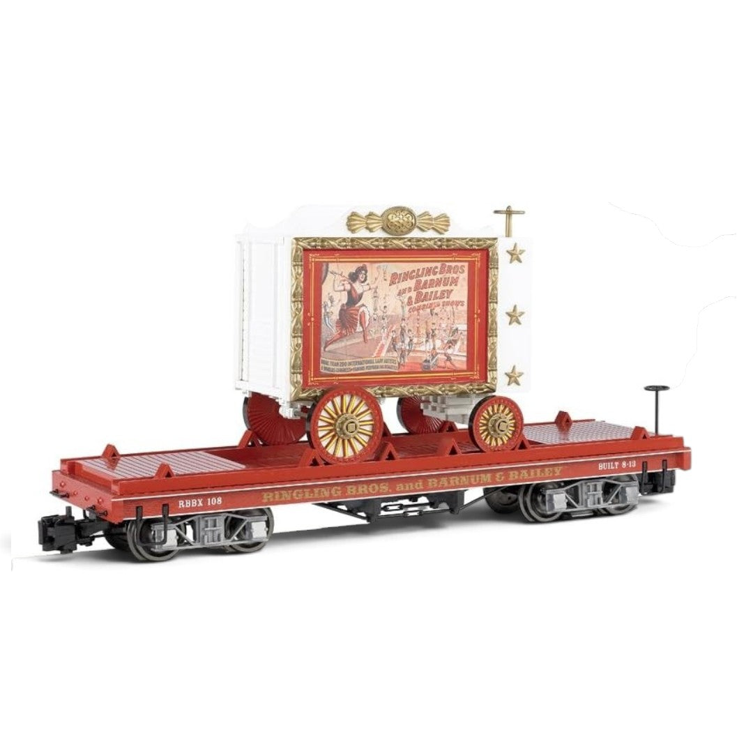 Bachmann Flat Car with Lady Artists Tableau Wagon #108 | Large G Scale Rolling Stock
