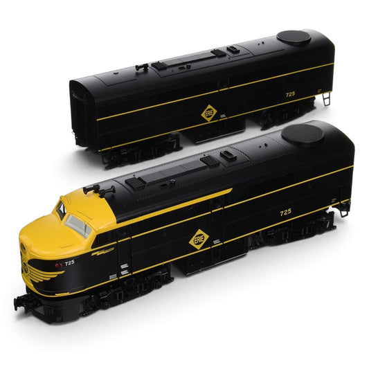 Williams by Bachmann Erie FA-1 Powered A & FB-1 Dummy B Diesel Locomotive Set – O Scale 3-Rail Train #725A & #725B